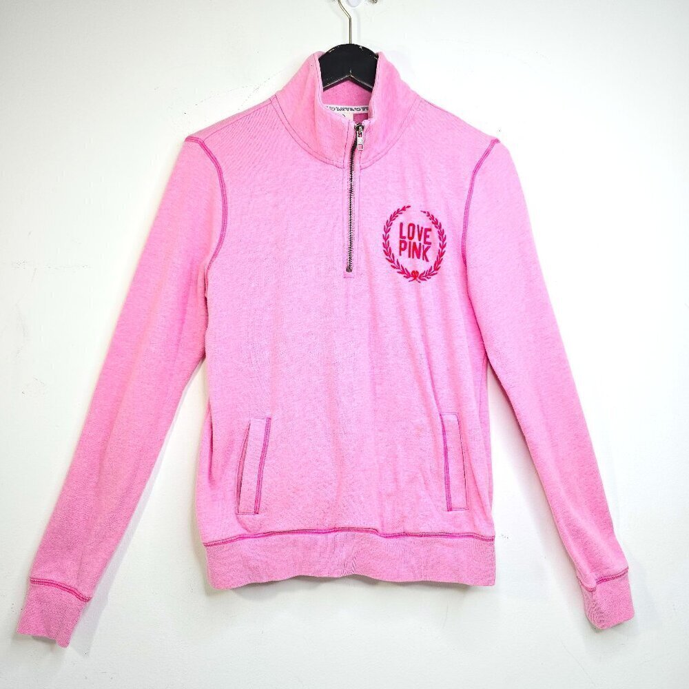 Victoria’s Secret PINK Y2K Quarter Zip Sweatshirt in Pink